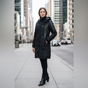 #525 Only Black Quilted Parka Jacket